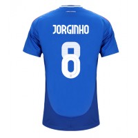 Camisa de Futebol Itália Jorginho Frello #8 Equipamento Principal Europeu 2024 Manga Curta